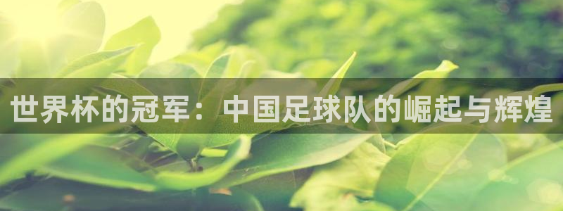 世界杯比赛时间：世界杯的冠军：中国足球队的崛起与辉煌